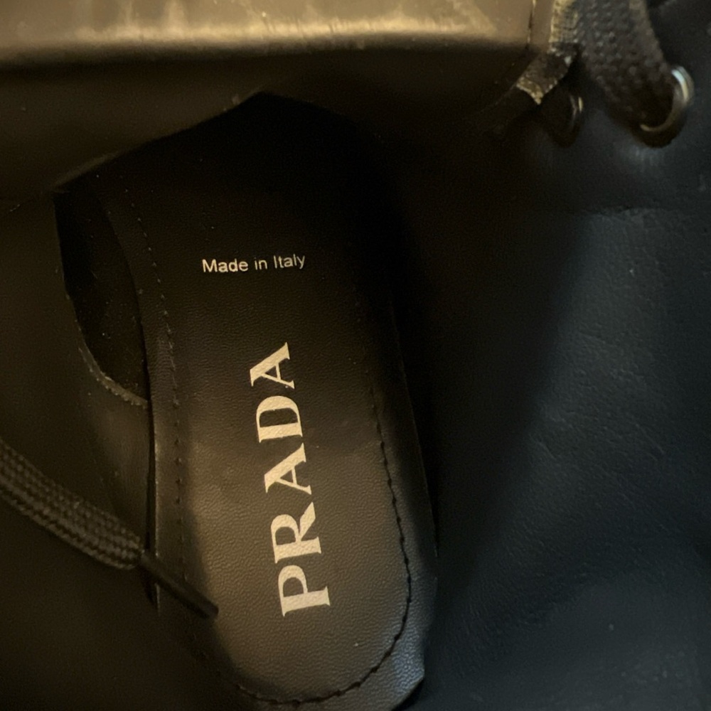 Prada Sleek Black Lace-Up Boots - Picture 11 of 16